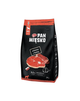 PAN MIĘSKO - Boeuf et chèvre pour chiens adultes de petites races - XS 20kg