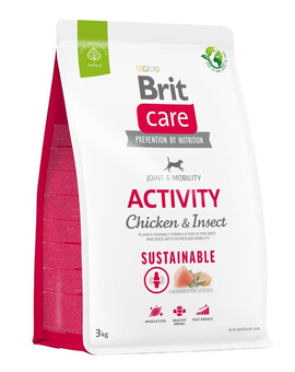 BRIT CARE Dog Sustainable Activity chicken insects - poulet & insectes pour chiens adultes actifs - 3 kg