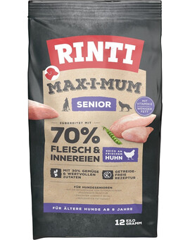 RINTI MAX-I-MUM Senior Chicken - avec poulet pour chiens âgés - 12 kg