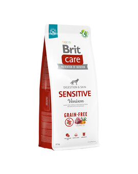 BRIT Care Dog Grain-free Sensitive - Venaison et pommes de terre pour chiens souffrant d'intolérances alimentaires - 12kg