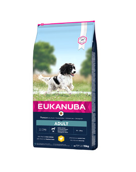 EUKANUBA Adult Races moyennes Chicken Riche en poulet frais 15 kg
