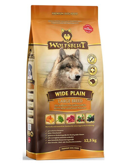 WOLFSBLUT Wide Plain Large Breed Adult nourriture sèche pour chiens allergiques de grande race avec de la viande de cheval et des patates douces 12.5 kg