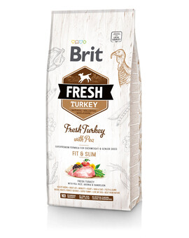 BRIT Fresh turkey with pea light fit & slim - Dinde fraîche & pois pour chiens peu actif ou en surpoids - 2,5 kg