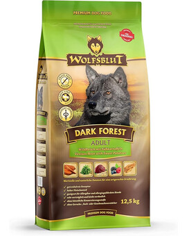 WOLFSBLUT Dark Forest Adult nourriture sèche pour chiens avec du cerf et des patates douces 12,5 kg