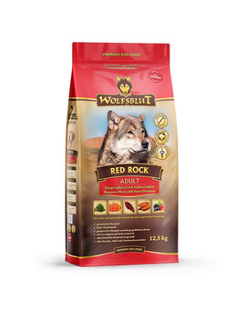 WOLFSBLUT Red Rock Adult Croquettes pour chiens allergiques à la viande de kangourou et au potiron 12,5 kg