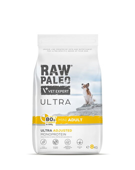 VETEXPERT RAW PALEO Ultra Turkey Mini Adult Pour chiens adultes de petite race avec dinde 8 kg