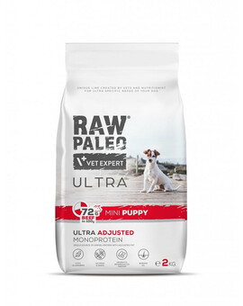 VETEXPERT RAW PALEO Ultra Beef Mini Puppy - Croquettes de viande de bœuf pour chiots de petites races - 2kg
