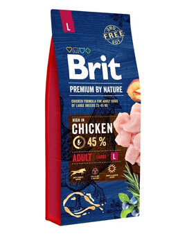 BRIT Premium By Nature Adult Large L - Poulet pour chiens adultes de grandes races - 15 kg
