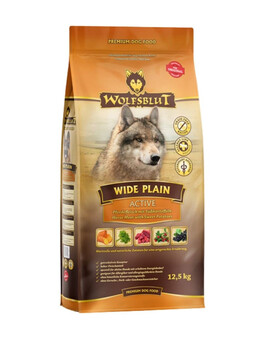 WOLFSBLUT Wide Plain Active croquettes pour chiens adultes actifs avec de la viande de cheval et des patates douces 12,5 kg