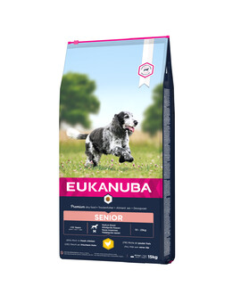 EUKANUBA Caring Senior Medium Breed Chicken - Chien sénior de race moyenne riche en poulet - 15kg