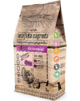 WIEJSKA ZAGRODA - Croquettes dinde et pommes, sans céréales, pour chiots - 2 kg
