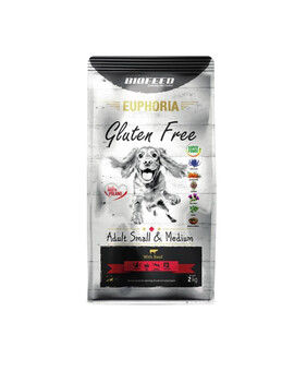 BIOFEED EUPHORIA Gluten Free Au bœuf pour chiens de petite et moyenne taille 12 kg