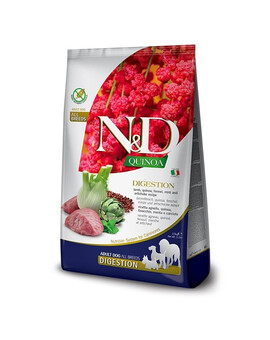 FARMINA N&D Quinoa Dog Adult medium maxi Digestion Lamb, fennel - Agneau, fenouil pour chiens de moyennes et grandes races avec troubles digestifs - 2,5 kg