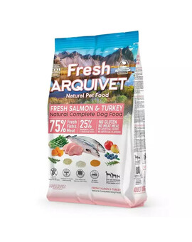 ARQUIVET Fresh Croquettes semi-humides pour chien saumon et dinde 2,5 kg