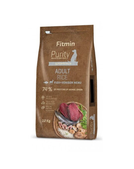 FITMIN Dog Purity rice adult fish & venison 12 kg