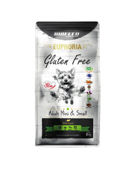 EUPHORIA Gluten Free z jagnięciną dla szczeniąt mini i małych rasy 12 kg