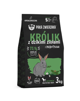 PAKA ZWIERZAKA Seventh Heaven Aliment sec Lapin aux herbes sauvages pour chiots S 3kg