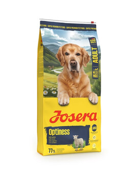 JOSERA Adult Optiness 12,5kg pour chiens de races moyennes et grandes avec de l'agneau et du riz et de grosses croquettes