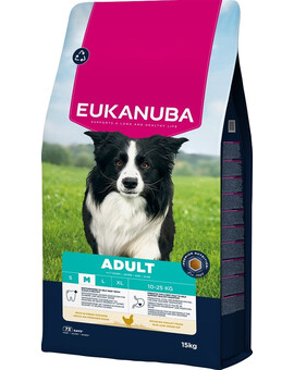 EUKANUBA Adult Medium Breeds Chicken 15 kg nourriture sèche pour chiens de races moyennes riche en poulet frais