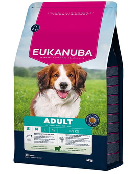 EUKANUBA Adult Small Medium Breeds Lamb Rice 3 kg nourriture sèche pour chiens de petites et moyennes races riche en agneau et en riz