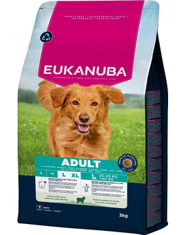 EUKANUBA Adult Large Breeds Lamb Rice nourriture sèche pour chiens de grandes races riche en agneau et en riz 3kg
