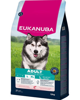 EUKANUBA Adult Large Breeds Salmon Barlej 12 kg nourriture sèche pour chiens grandes races riche en saumon et en orge