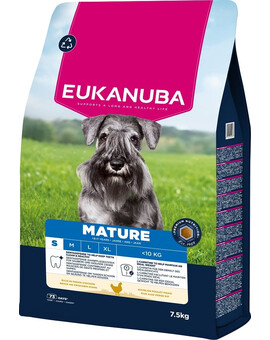 EUKANUBA Mature Small Breeds Chicken nourriture sèche pour chiens matures de petites races riche en poulet frais 7,5kg