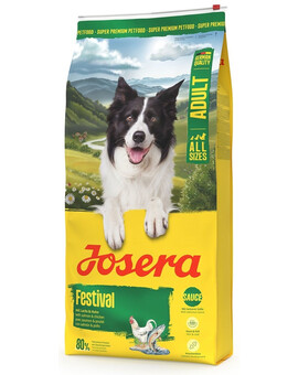 JOSERA Festival Croquettes pour chiens difficiles avec une délicieuse sauce 12,5kg