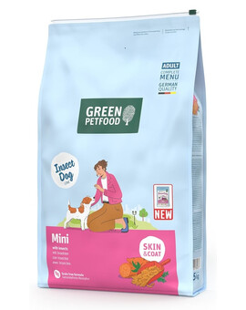 GREEN PETFOOD InsectDog Mini nourriture sans céréales avec des protéines d'insectes pour petits chiens 7,5kg