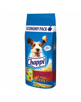 CHAPPI - Nourriture sèche complète pour chiens adultes avec du bœuf, de la volaille et des légumes - 13,5 kg