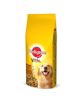 PEDIGREE Adult - Croquettes bœuf & volaille pour chiens de grandes tailles - 3 x 2,6 kg