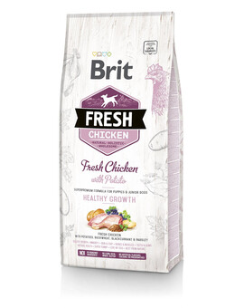 BRIT Fresh chicken with potato puppy healthy growth - Poulet frais avec pommes de terre pour chiots - 12 kg