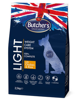 BUTCHER'S Functional Light Dog Dry Croquettes pour chien Poulet et Riz 2,5kg