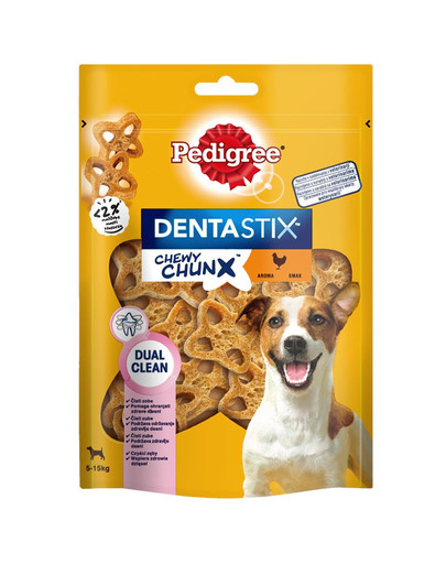 PEDIGREE Dentastix Chewy ChunX Mini 5 x 68g – friandises dentaires pour chiens adultes de petite et moyenne taille