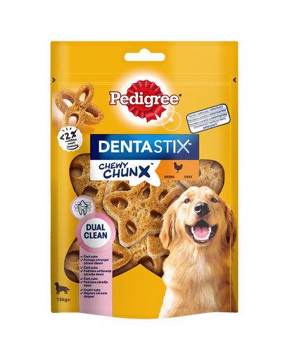 PEDIGREE Dentastix Chewy ChunX Maxi 5 x 68g – friandises dentaires pour chiens adultes de moyennes et grandes tailles