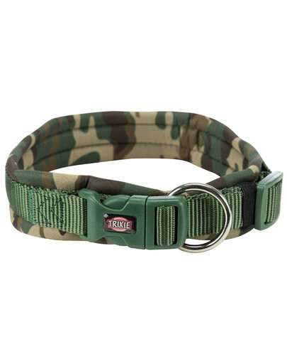 TRIXIE Premium Collier avec doublure néoprène L: 49–55 cm/25 mm camouflage