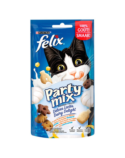 FELIX Party Mix Dairy Delight 8x60g friandises pour chats