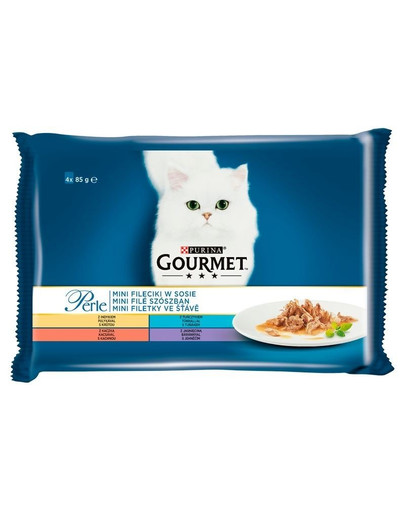 GOURMET Mini Filets en sauce 4x85g nourriture humide pour chats