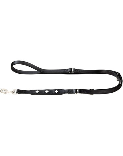 HUNTER Swiss Laisse d'entraînement en cuir 1,3cm/2m noire