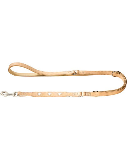 HUNTER Laisse d'entraînement en cuir 1,8cm/2m beige
