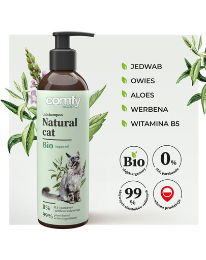 COMFY Natural Cat 250 ml shampooing pour chats