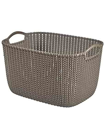 CURVER Tricot L Panier rectangulaire marron 19 l