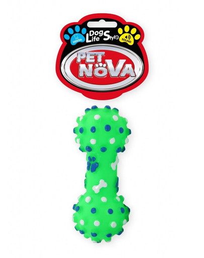 PET NOVA Dog Lifestyle Haltère avec languettes 10.5cm vert