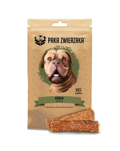 PAKA ZWIERZAKA Stripsy Lapin 100% 80 g friandise naturelle pour chiens
