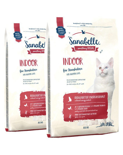 BOSCH Sanabelle indoor - pour les chats adultes d'intérieur - 20 kg (2 x 10 kg)