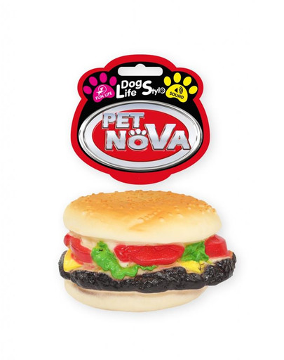 PET NOVA  Dog Lifestyle Hamburger, jouet pour chien 9cm