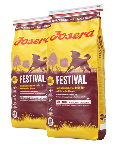 JOSERA Dog Festival 2 x 15 kg pour les chiens exigeants, avec une délicieuse sauce