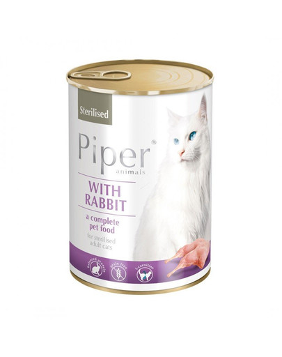 DOLINA NOTECI PIPER - Pâtée de lapin pour chats stérilisés - 400 g