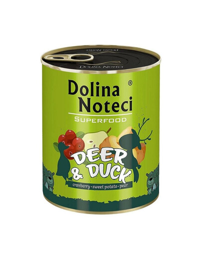 DOLINA NOTECI Premium SuperFood - cerf et canard pour chiens adultes - 800 g