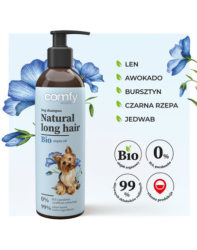 COMFY Natural Long Hair 250 ml shampooing pour chiens à poils longs